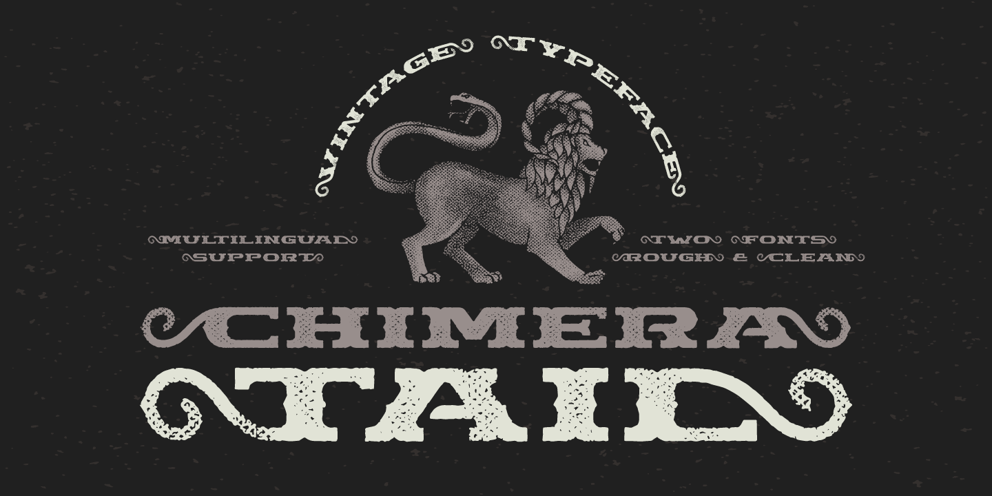 Chimera Tail Rough Rough Font preview